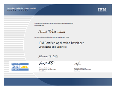 IBM Certified Application Developer Lotus Notes and Domino 8