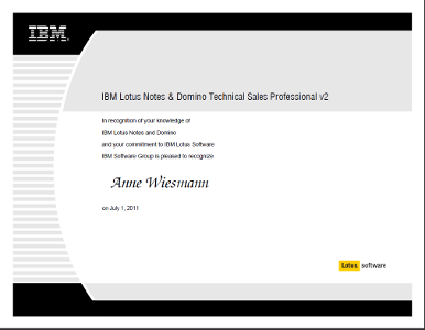 IBM Lotus Notes & Domino Technical Sales Professional v2